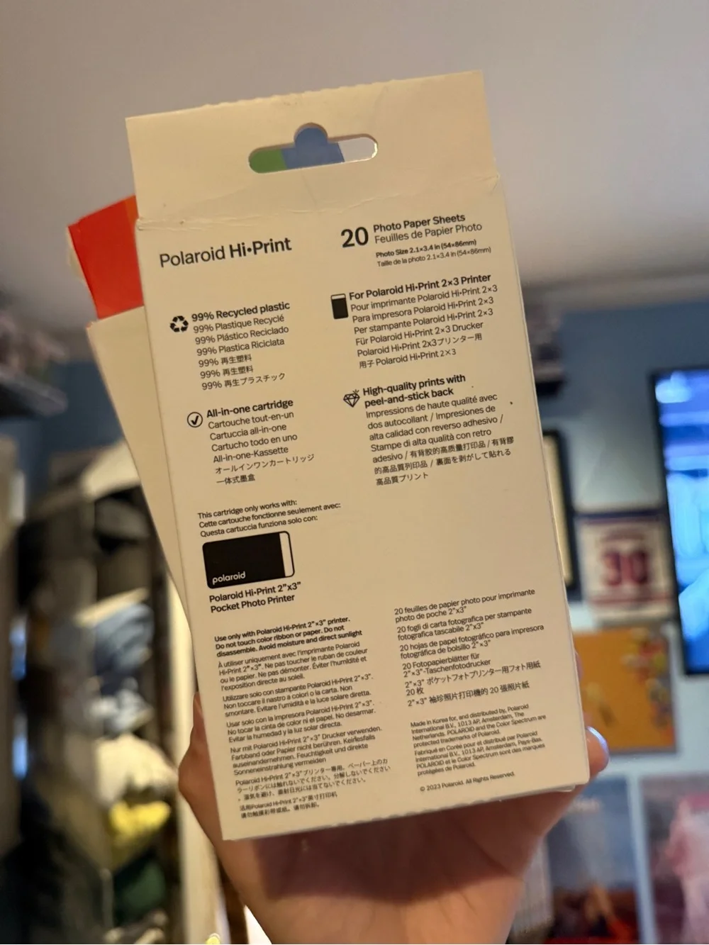 Polaroid Hi-Print 2x3 Paper Cartridge 20 Sheets
